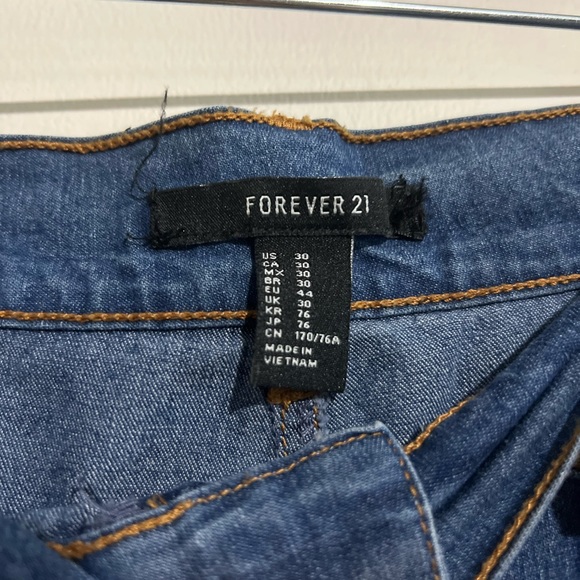 Forever 21 Ladies Dark Denim High Waist Jeans 30 - Picture 4 of 7